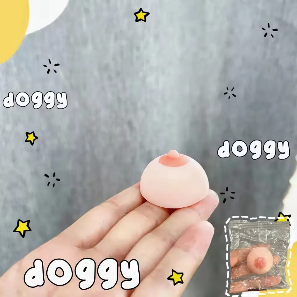 1pcs Parodie Penis Vorm Trage Rebound Decompressie Speelgoed Grappig Stress Ontspannen Druk vent Speelgoed April Fool's Day Gift 4cm