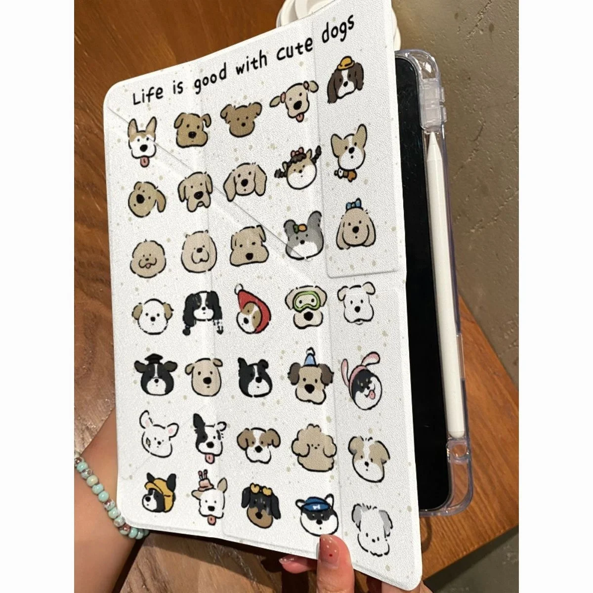 

Dogs Print Y-Fold Flip Back Cover For iPad Air 11 Case iPad 10th 11th A16 9th Cover for iPad Pro 11 10.9in 13 M4 M5 2025