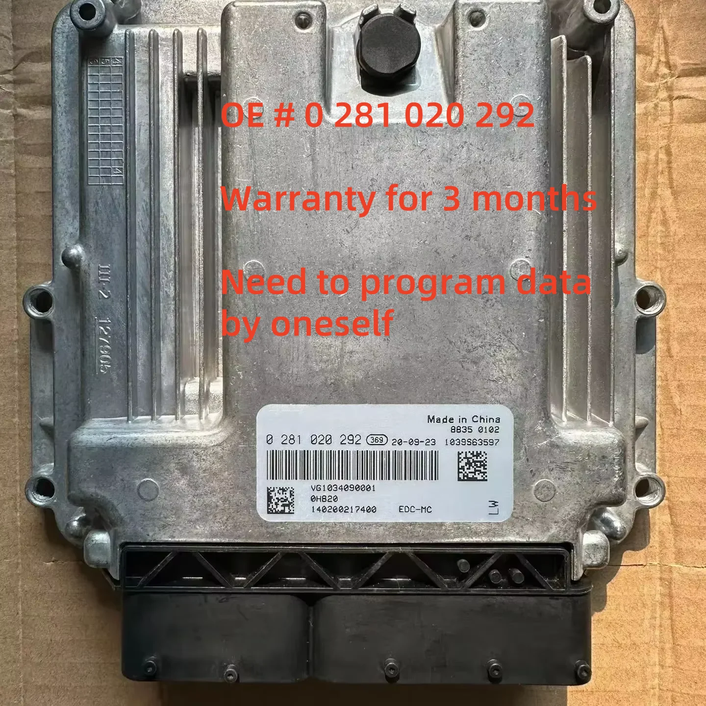 

High quality 0281020292 Computer Board For SINOTRUK Heavy Duty Truck Howo T5G VG1034090001 T7H