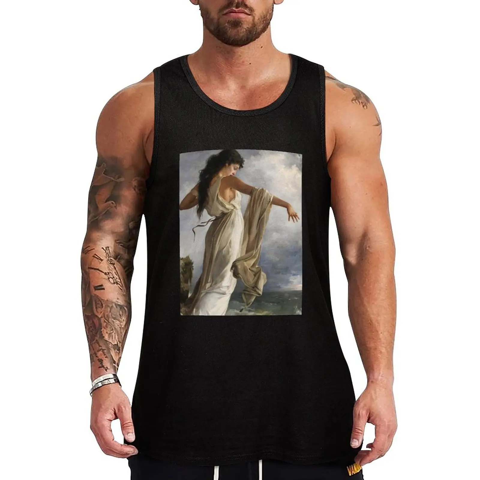 Death of Sappho by Miguel Carbonell Selva Design Tank Top Men's tops sleeveless shirt man Top summer