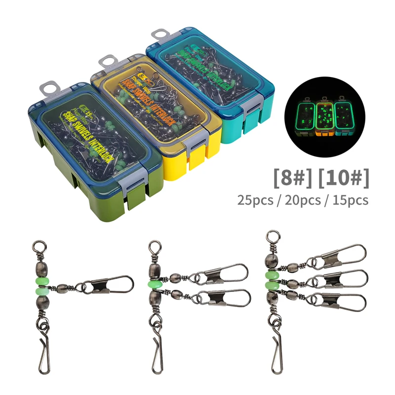 Neue 25 stücke 8 #/10 # Angeln Tintenfisch Jig Drehs tift stark ziehen acht förmigen Ring amerikanischen Drehs tift Stecker Metall Dreh gerät