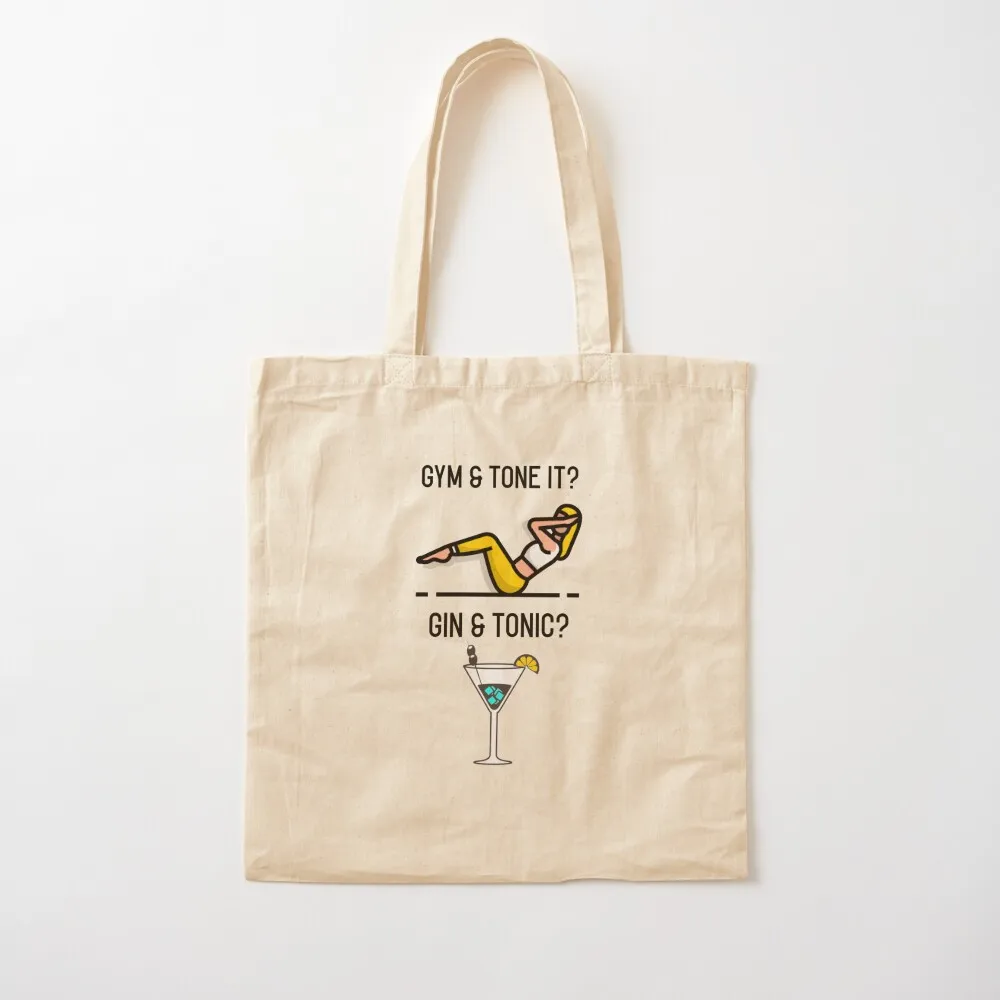 

Gym & Tone It - Gin and Tonic Tote Bag canvas tote Canvas Canvas Tote Bag