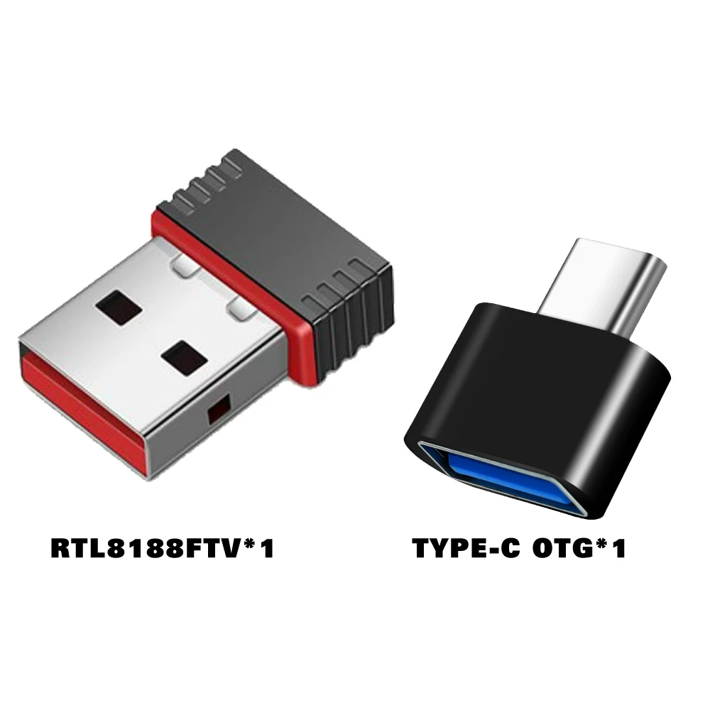 Adaptateur sans fil USB WiFi R36S avec convertisseur OTG type-c – Compatible avec la puce R36S/R36H/R36/R36PLUS, RTL8188FTV