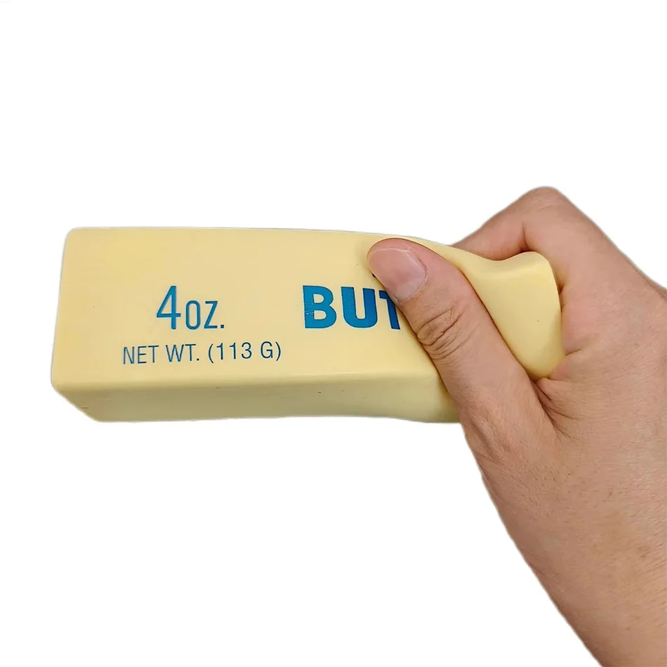 1/3 Stück 13cm Simulierte Butterbällchen Quetschspielzeuge mit Super Langsamer Rückfederung, Entspannungs-Fidget-Spielzeug