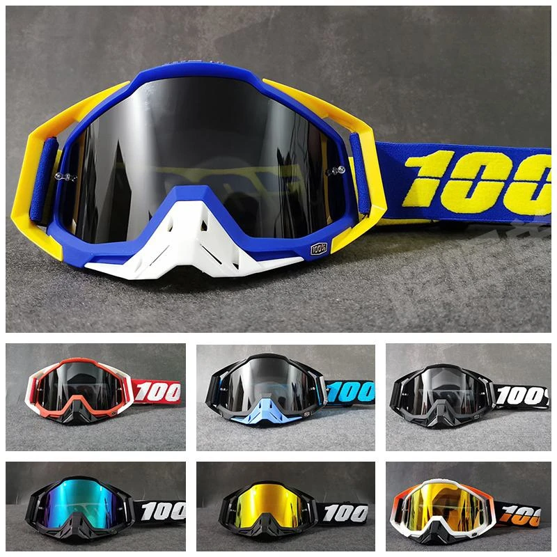 New Original 100 Men Riding Goggles Enduro Anti-Fog Cycling Moto Dirt Bike Mx Mtb Riding Hd Mirrored Lens Motocross Glasses