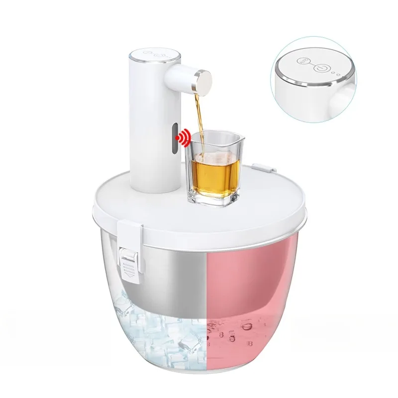 

Modern Electric Smart Drinker Automatic Pouring Home Hotel Restaurant Party Transparent Glass Plastic