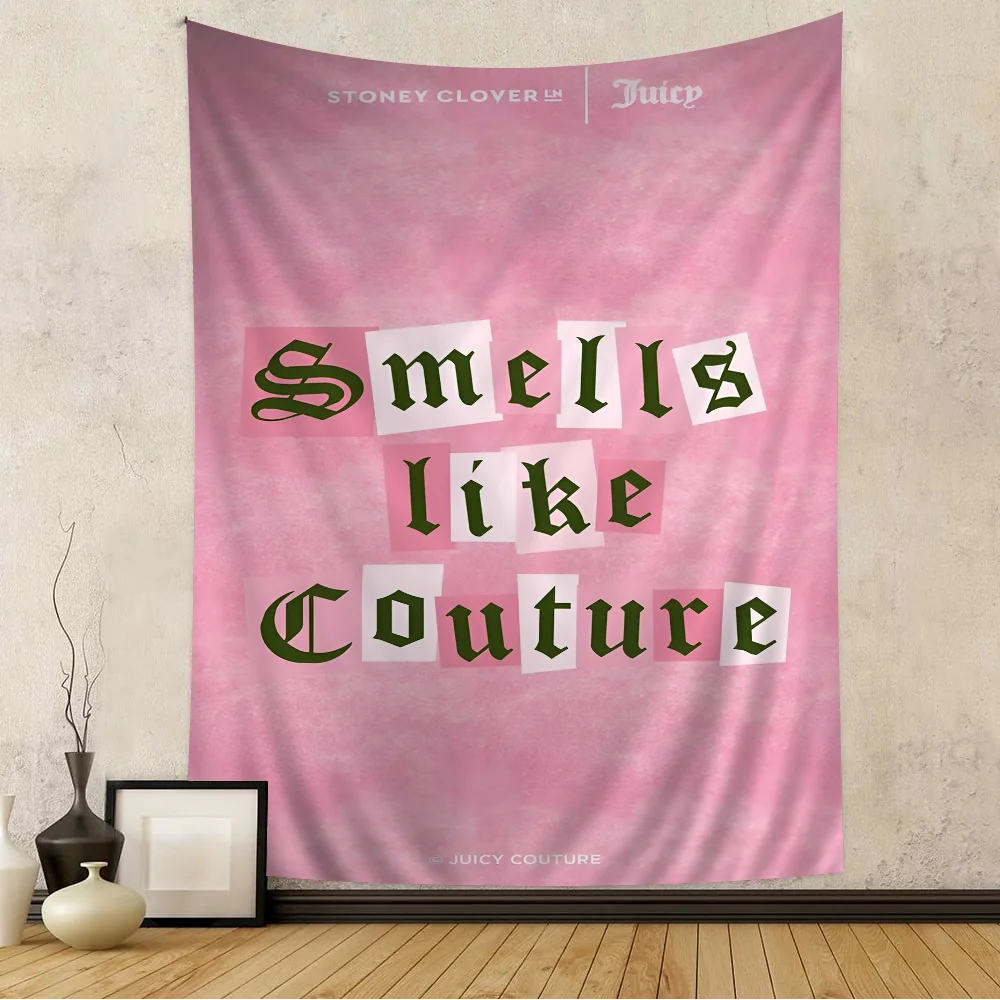

J-Juicy C-Couture Classic Vintage Anime Tapestry Hippie Flower Wall Carpets Dorm Decor Cheap Hippie Wall Hanging