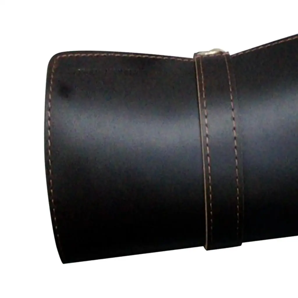 Rollo de reloj exquisito hecho a mano de cuero para cajón de exhibición de viaje