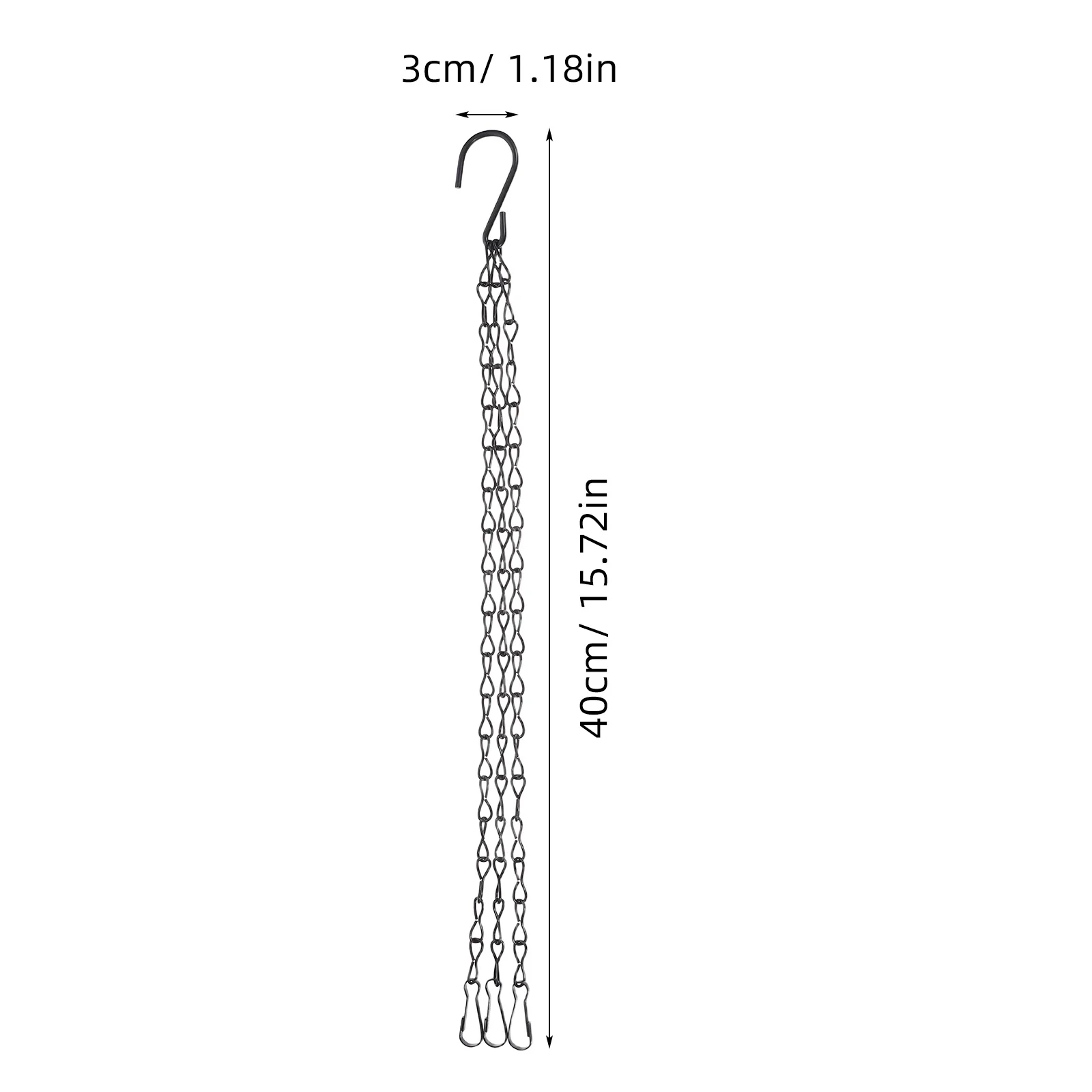 Chaînes de jardinières en métal pour plantes suspendues, 4 pièces, cintre de jardin robuste, utilisation en extérieur, Pot de fleur, chaîne de remplacement, mangeoire pour oiseaux