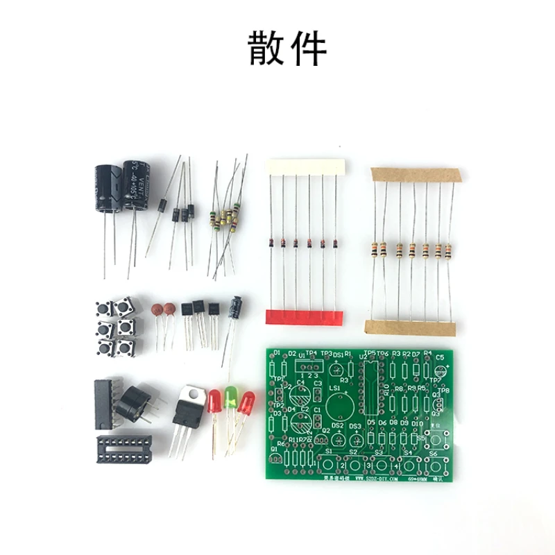 Simple Four-digit Combination Lock Electronic DIY Spare Parts Production, Welding Training Board