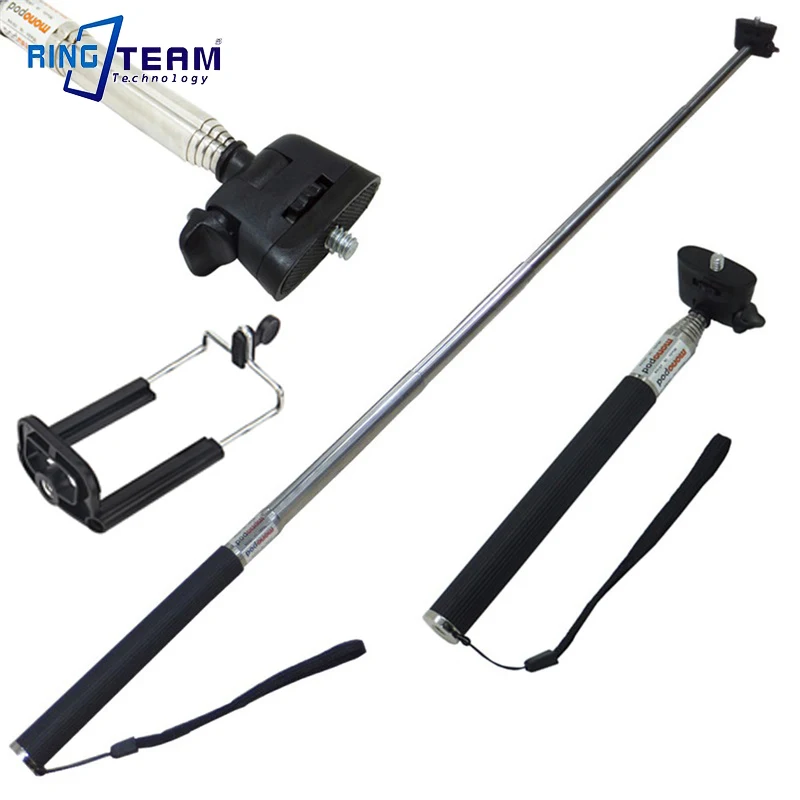 Z07-1 RetracTable Selfie Stick for GOPRO/YI/SJCAM/SONY... Anti-slip Handle, 180 Degree Rotation, Retractable, Convenient for Use