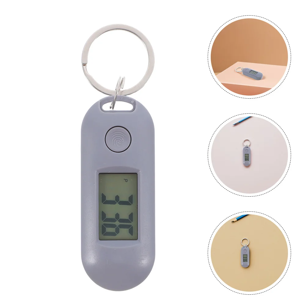 

2pcs Mini Keychain Digital Watch Silent Portable Electronic Pocket Management Study Aid Nonwaterproof