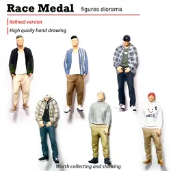 Rm1/64 Scene model, Character model, sandtable building model, DIY handmade mini color action figure, handsome man