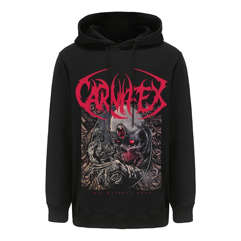 

Skull Deathcore Carnifex Pollover Sweatshirt Rock Hoodie Punk Sudadera Streetwear Fleece Outerwear Heavy Death Metal