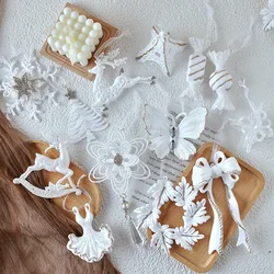 Christmas Tree Decorations Pendants Xmas Tree White Elk Snowflake Ornaments Home Hanging Decoration 2025 New Year Party Decor