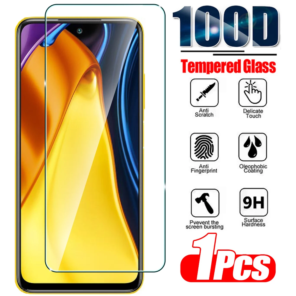 1Pcs HD Screen Protector For Xiaomi POCO M2 M3 M4 Pro 5G 4G Tempered Glass For Xiaomi POCO M5 M5s M6 Plus Glass Protective Film