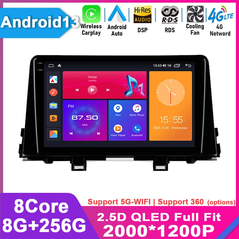 

For Kia Morning 3 picanto 2017 - 2020 Android 13 Car Radio Multimedia Video Player No 2din 2 din dvd Navigation GPS