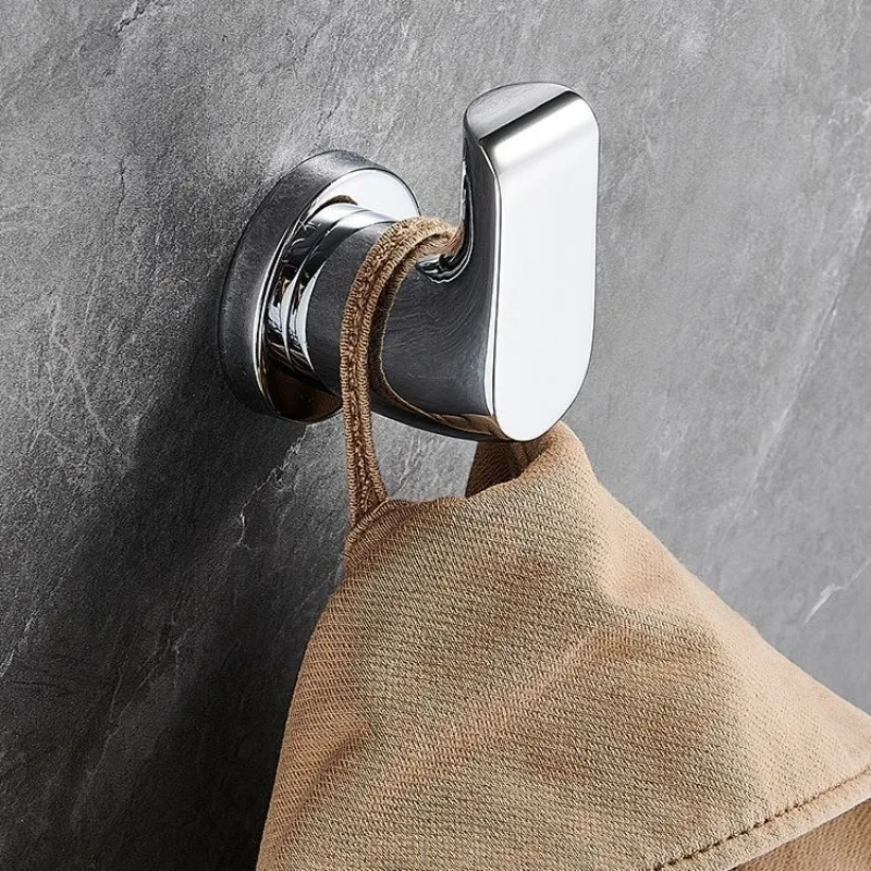 Coat hook/bathroom coat wall hanging hook, bathroom chrome and gray metal hook