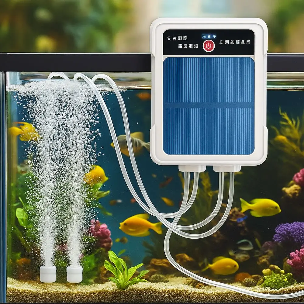 Cross Border New Model Solar Rechargeable Oxygen Aerator Factory Direct Sale Solar Powered Air Pump For Fish Farming Live Fish