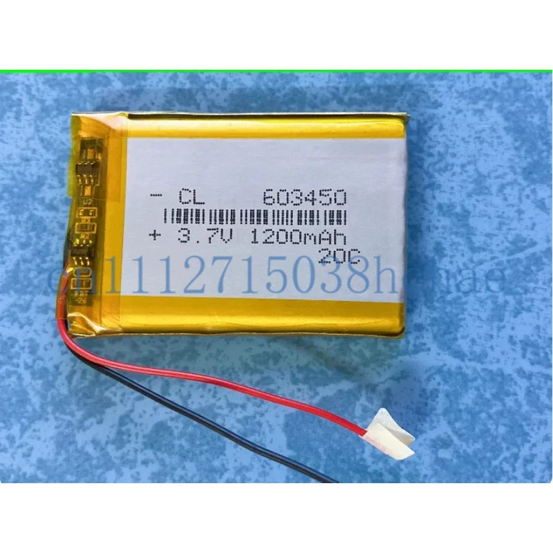 New 603450 513552  3.7V 1200mAh Battery For Deeper Wireless Fishfinder Sonar GPS Batteries 3-wire Plug