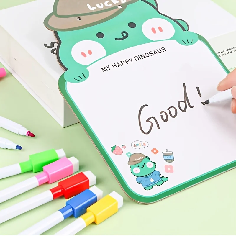 8pcs Mixed colors Magnetic whiteboard marker - water-based erasable - colored magnetic drawing pen - non-removable mark pen set