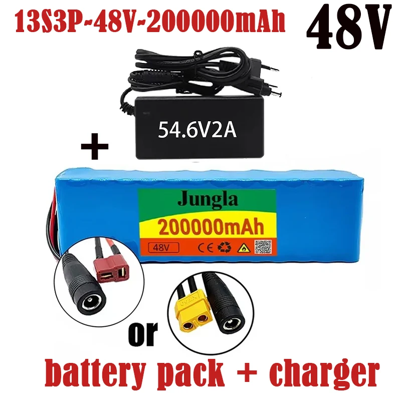 

100%high-quality battery 13s3p 48V200Ah 1000W lithium-ion battery pack, electric bicycle, electric scooter, with BMS and charger