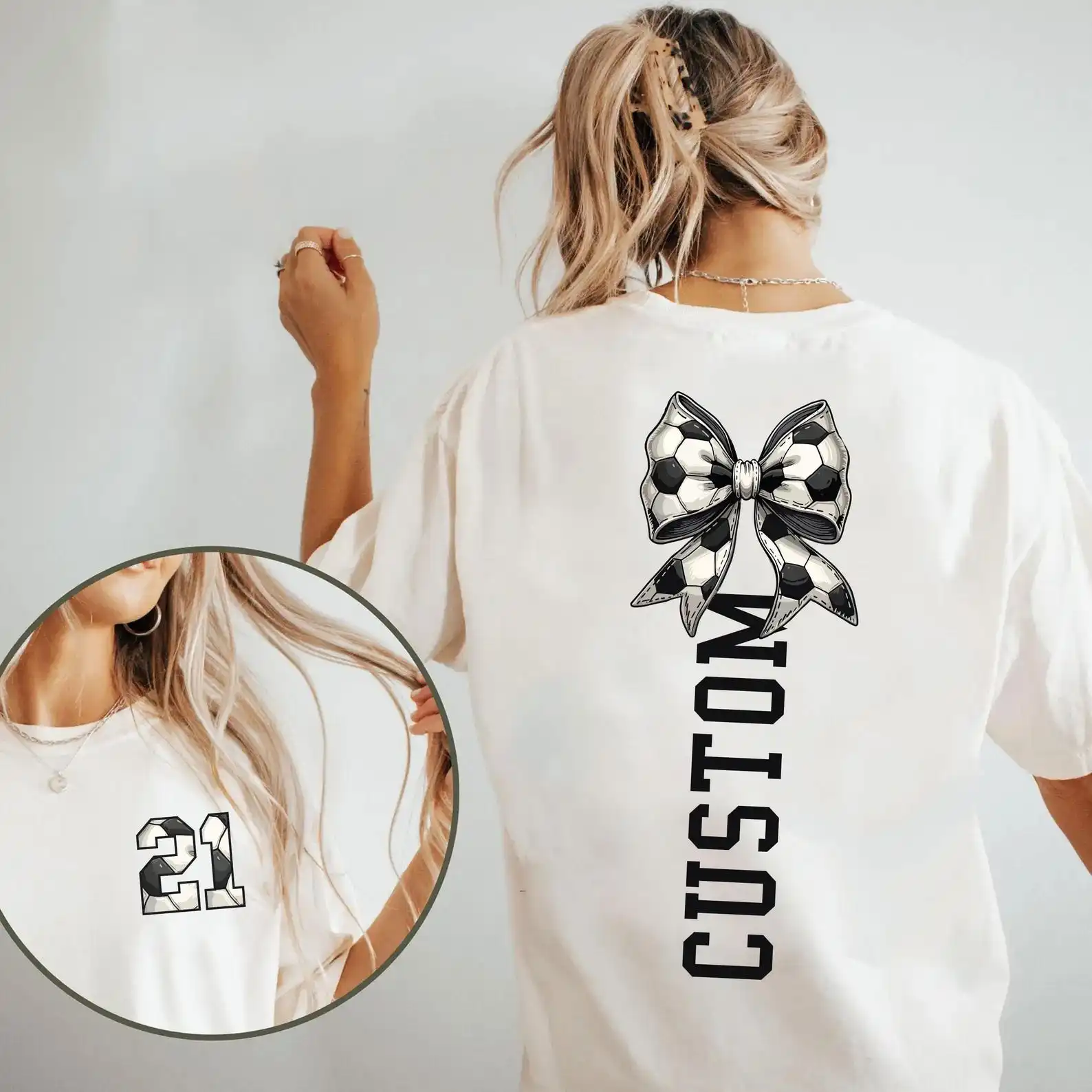 

Custom 2026 Soccer Game Fans Tshirt Unisex Personalized Name and Number Soccer Team Gifts Tee Personalized Soccer Player Tshirt