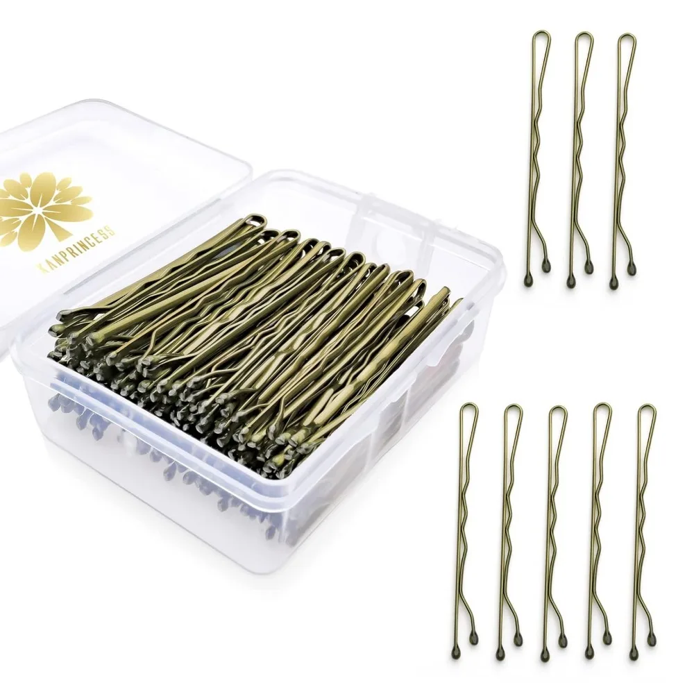 

100PCS 2Inches Hair Pins Kit Hair Clips Secure Hold Bobby Pins Hair Clips for Women Girls and Hairdressing Salon With Clear Stor