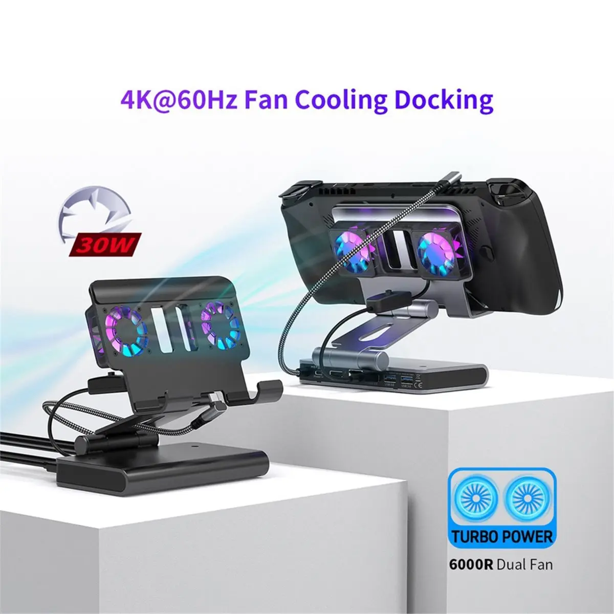 RECOMMENDATION  Docking Station 4K@60Hz HDR Support Dual Fan Cooling 1000Mbps Ethernet 100W Fast Charging for Ally