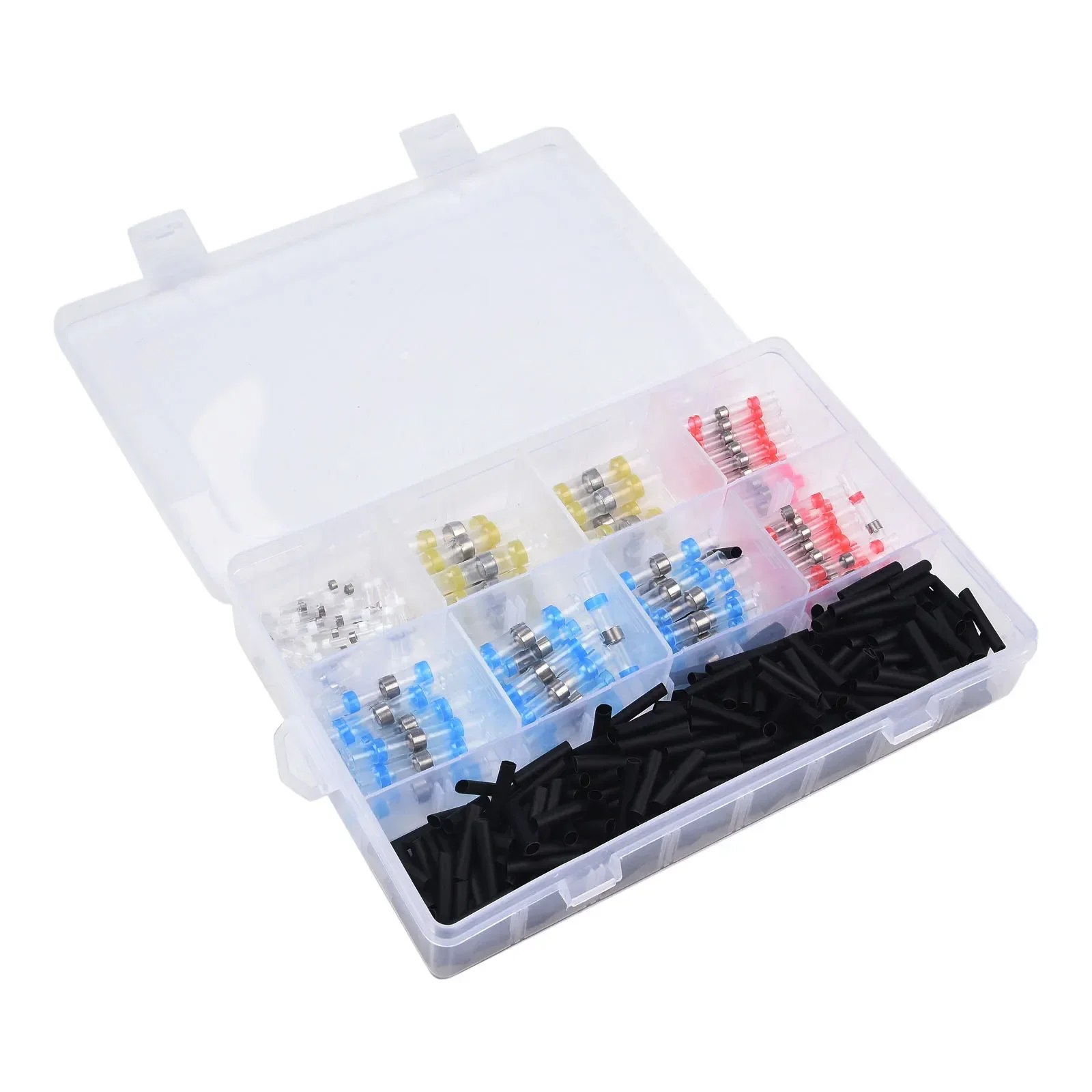 Crimp Connector Heat Shrinkable Tube Solder Seal Sleeve Heat Shrink Kit Terminal Waterproof 400pcs Butt Connection