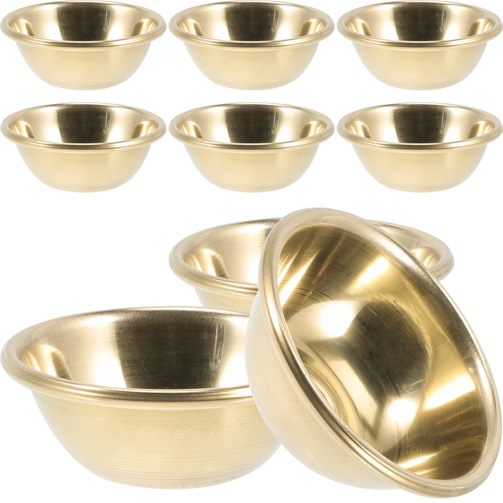 

7 Pcs Meditation Yoga Burning Incense Bowl Brass Bowls Large Decor Water Cup Ritual Pot Pourri Offering Bulk Copper Small