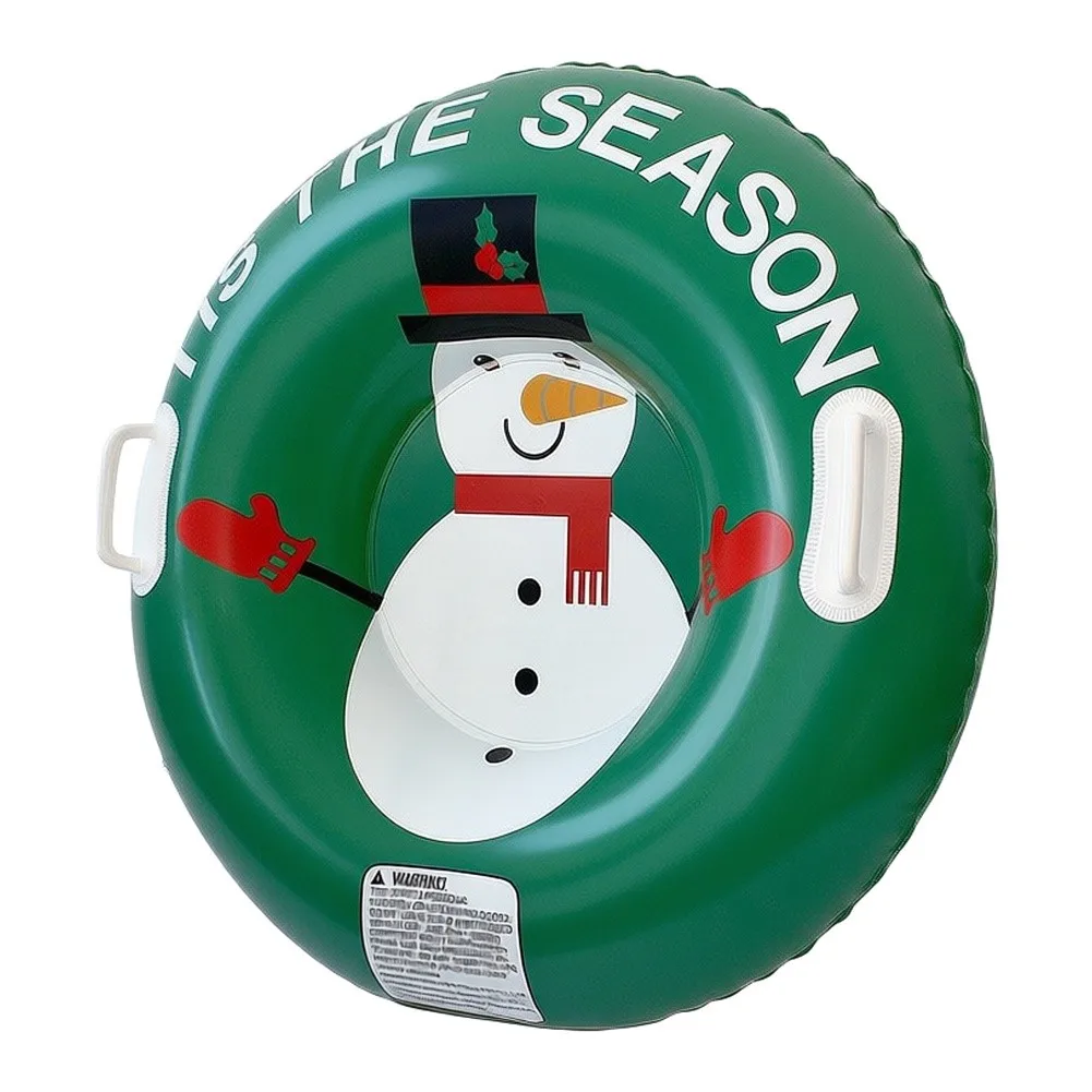 Inflatable Snow Tube Designed for Snow Grass and Similar Surfaces with Dual Handles and Reinforced PVC Durability
