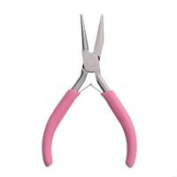 400A 1 Set DIY Jewelry Tool Round Nose Plier 5 Inches Looping Forming Plier Mini Jewellery Making Craft DIY Plier Tool Pink