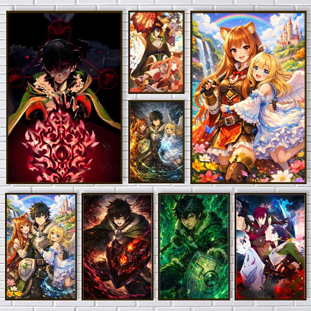Fantasy Anime The Shield Hero Poster PP Paper Wall Art for Living Rooms Bars Cafes Stylish Home Decor Gift