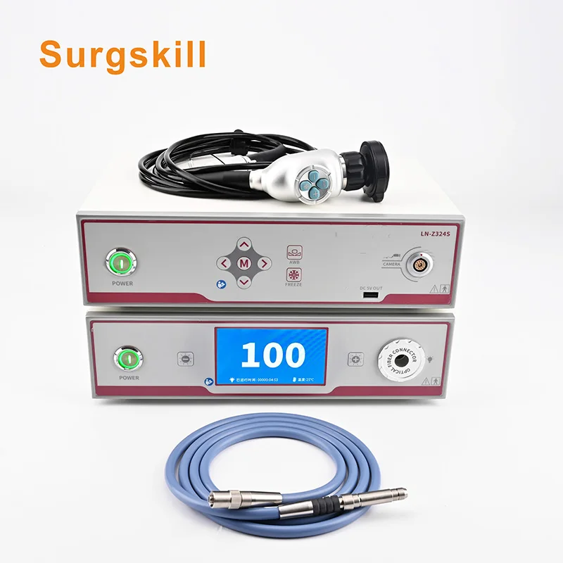 FHD Endoscope Camera System with 100W Cold Light Source 1080P Medical Endoscopic Camera for Surgery and Inspection