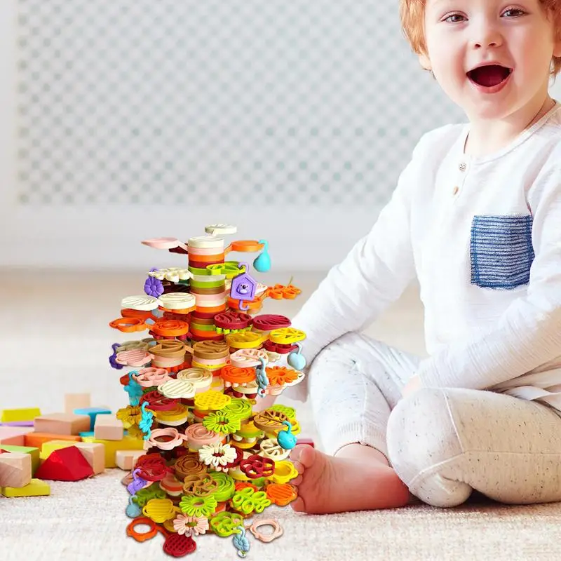 Tree Stacker Toy Educational Stacking Toys Balancing Stacking Blocks Balance Game Building Toys For Kids Aged Over 3 Years Old