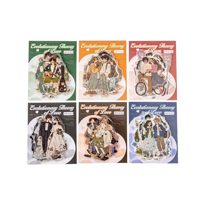 24-set-lotto-adesivi-di-cancelleria-kawaii-teoria-evoluciale-dell'amore-diario-pianificatore-adesivo-decorativo-adesivo-artigianale-scrapbooking