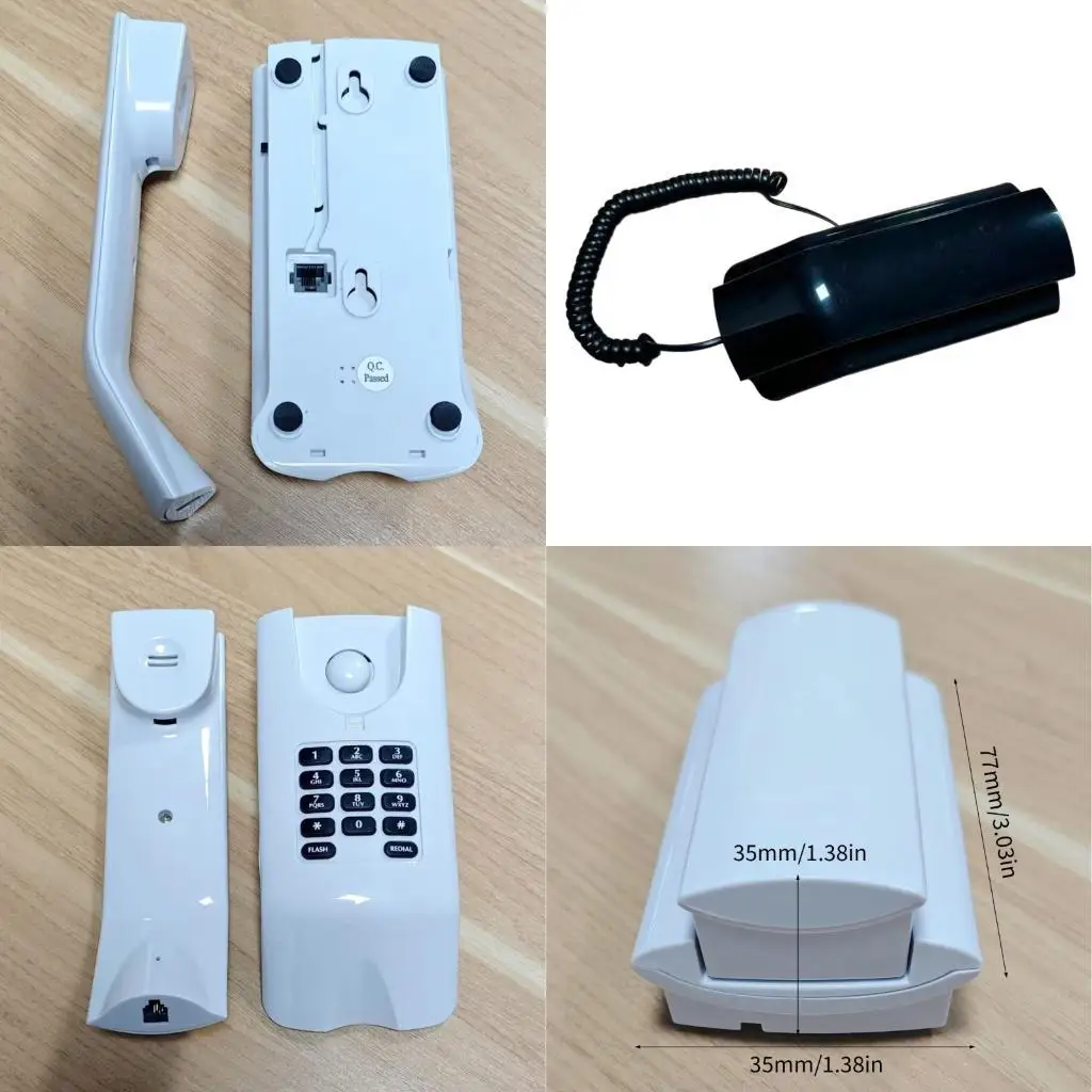 C90F Wall Phone Corded Telephone Home Phone Corded Wall Phone Landline Phone for Home
