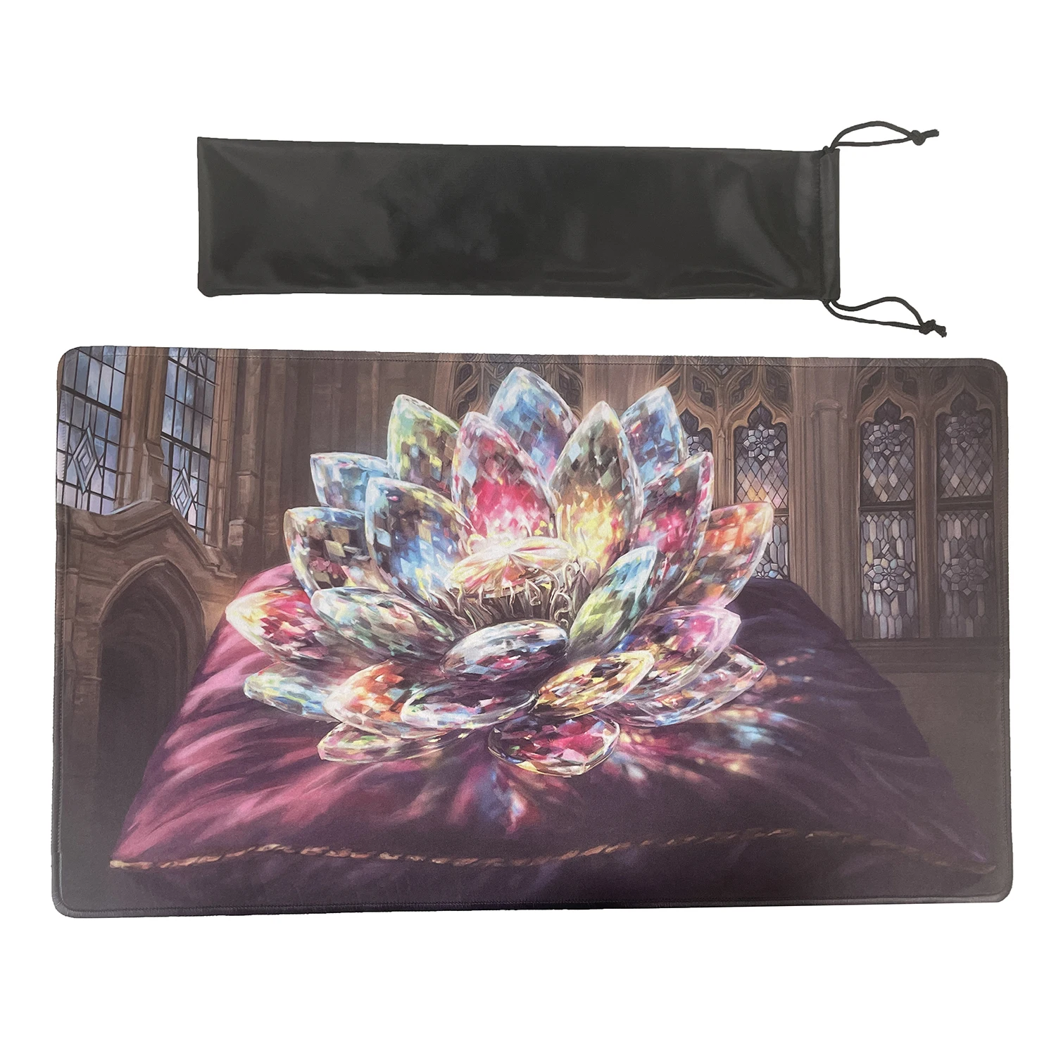 TCG Card Game Mat MTG Playmat Jeweled Lotus Playmat Mouse Pad: 60x35CM (24x14 Inches) With A Playmat Bag Free