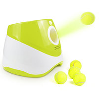 Dog Toys Tennis Launcher Automatic Pet Dogs Chase Toy Pinball Machine Fun Interactive Throw Rechargable Catapult With 3 Ball