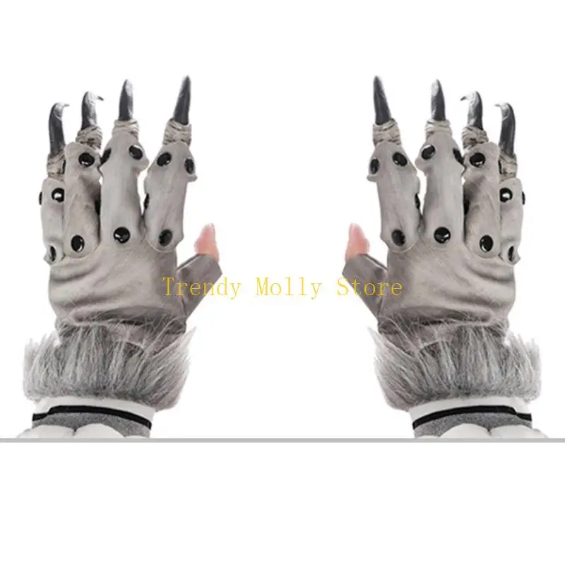 N5KBハロウィーンドラゴンコスチューム女性用男性マンパラザードラゴンクローグローブフェスティバルパーティープロップコスプレアクセサリー