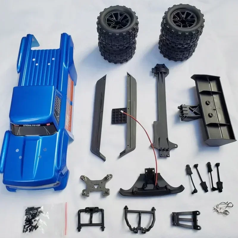 Zestaw części do modernizacji kół Monster Truck 1/12 z zmodyfikowaną skorupą nadwozia dla Wltoys 124016 124017 124018 124019 RC Buggy Car Hobby