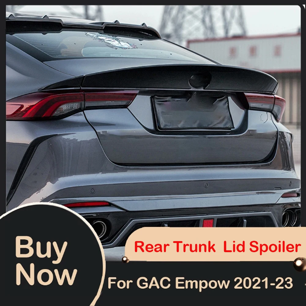 For GAC Empow 2021-23 Rear Trunk Spoiler Wing Carbon Fiber Carbon black Rear Wing Rear Spoiler Accessories