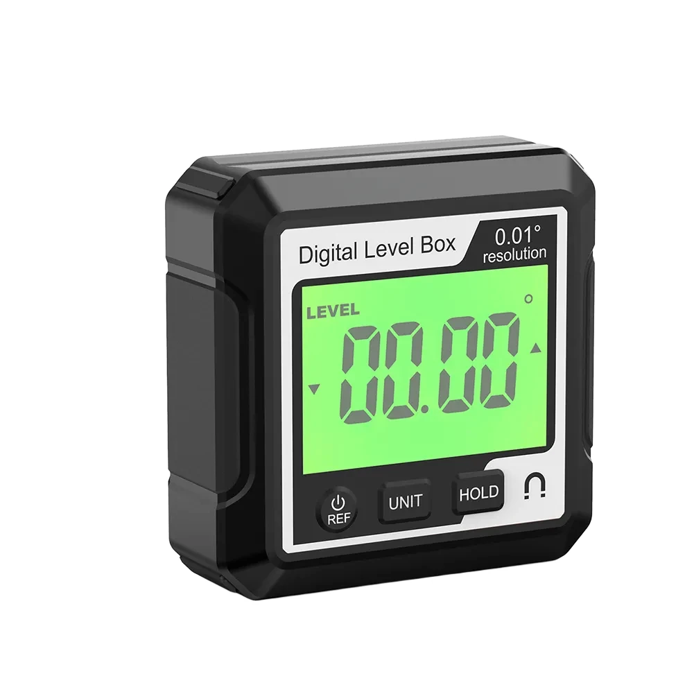 

Portable Magnetic Digital Protractor with Angle Slope Conversion and Data Lock for Hands Use in Construction and Carpentry