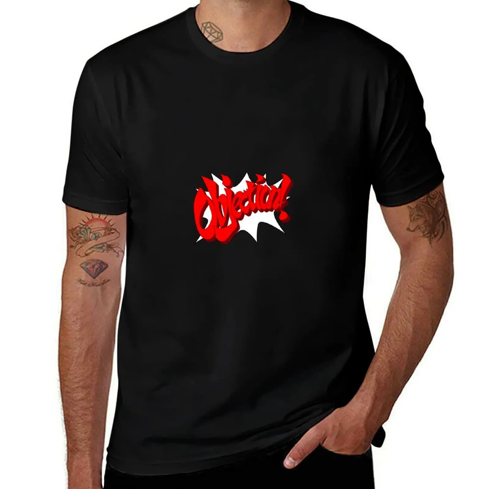 Phoenix Wright Objection T-Shirt Casual Loose Fit Summer Tee Shirt