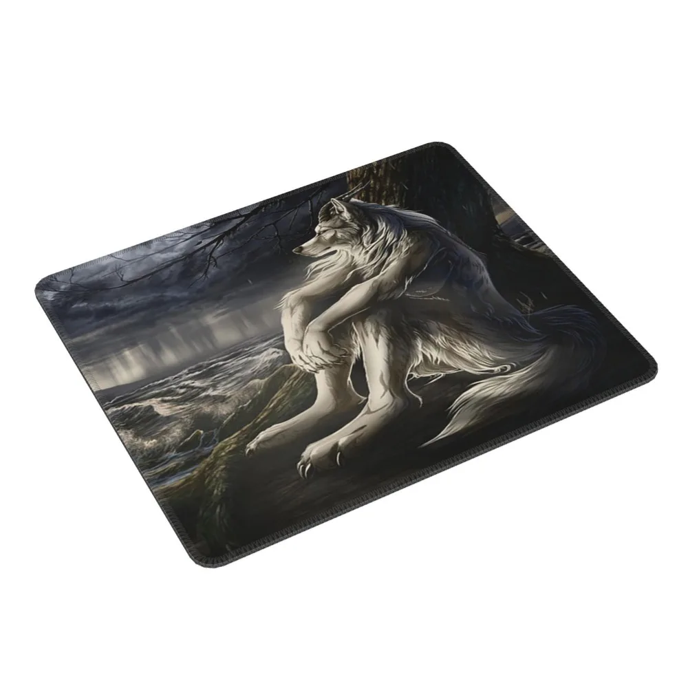 Wolf Illustration Mouse Pad Extended Desk Mat for Gaming Keyboard Mouse Office
