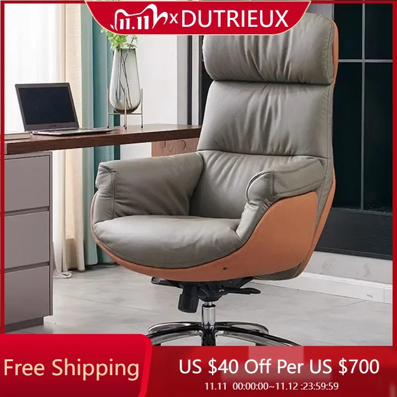 

Luxury Leather Office Chair Back Support Design Executive Computer Office Chair Extension Roller Chaise De Bureau Home Decor