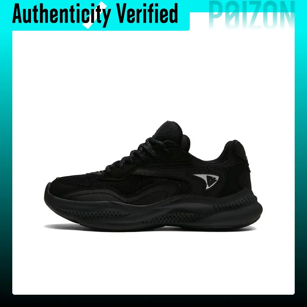 PEAK Slip Resistant Abrasion Resistant Low top Chunky Sneakers Women's Black DE330418