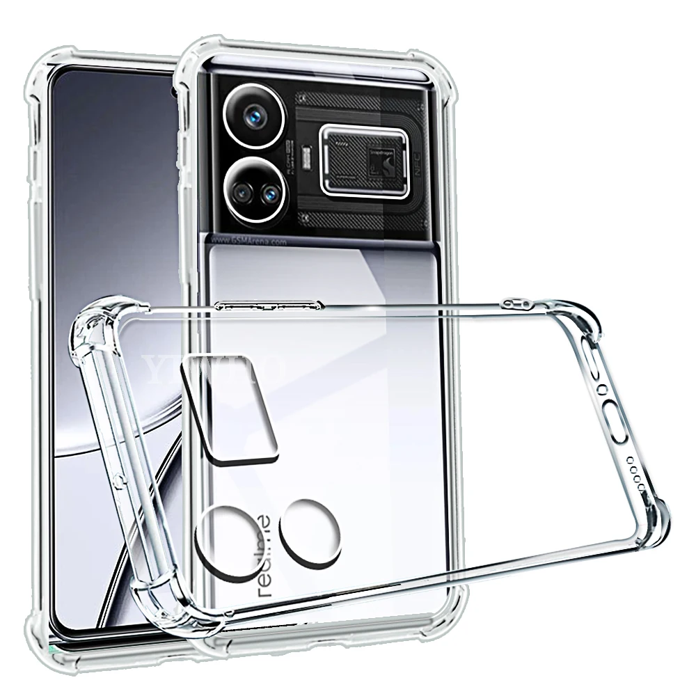 Funda de teléfono a prueba de golpes para Oppo Realme GT5 240W Neo 5 transparente silicona suave TPU GT3 GTNEO 5 NEO5 SE contraportada