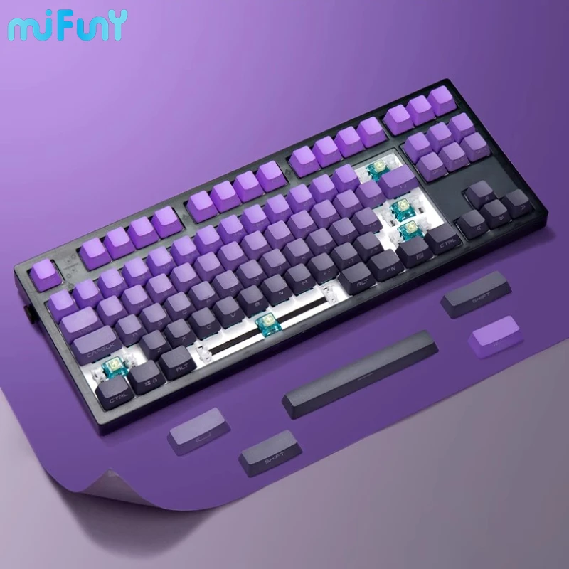 Imagem -04 - Teclado Mecânico com Fio 87 Teclas Modo Único Hot Swap Rgb Retroiluminado Trabalho de Escritório Mecanico Mifuny-mk870